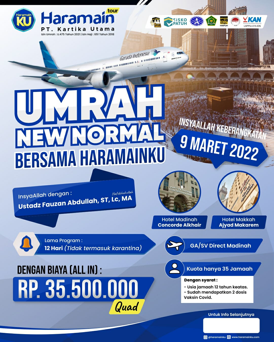 Umroh Maret New Normal 2022